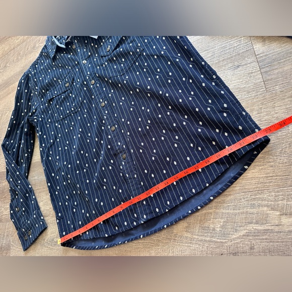 Pendleton Men’s Corduroy Long Sleeve Navy Blue Western Snap Shirt - Size Large - Picture 7 of 15